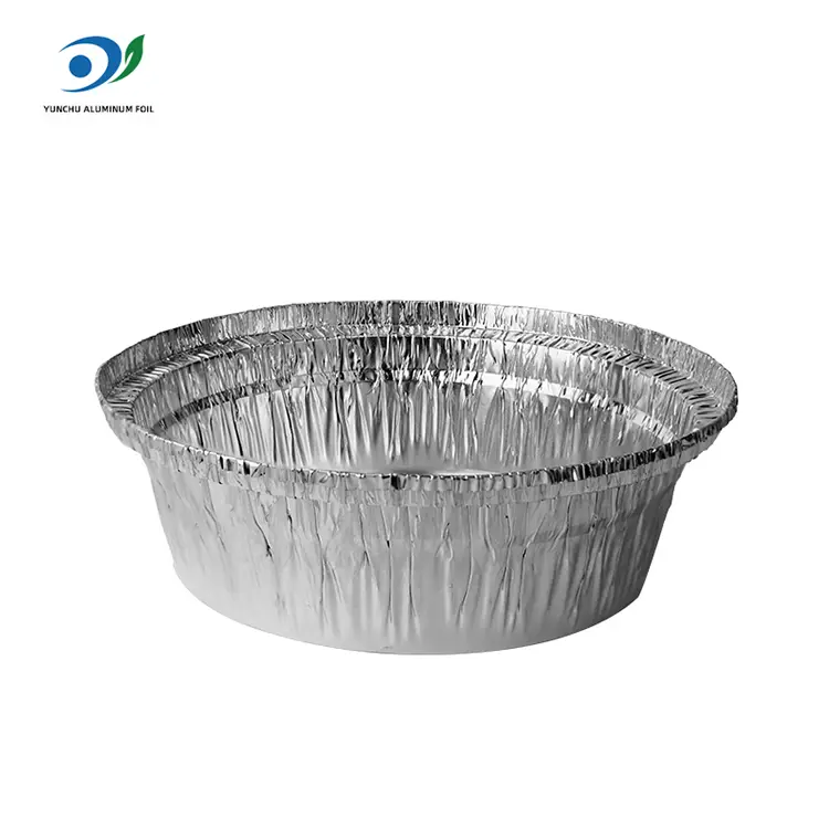 Rund luft fryer catering silver aluminiumfoliebehållare Rund luft fryer catering silver aluminiumfoliebehållare