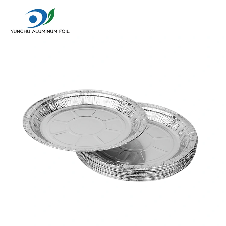 Rund luft fryer pizza silver aluminiumfoliebehållare