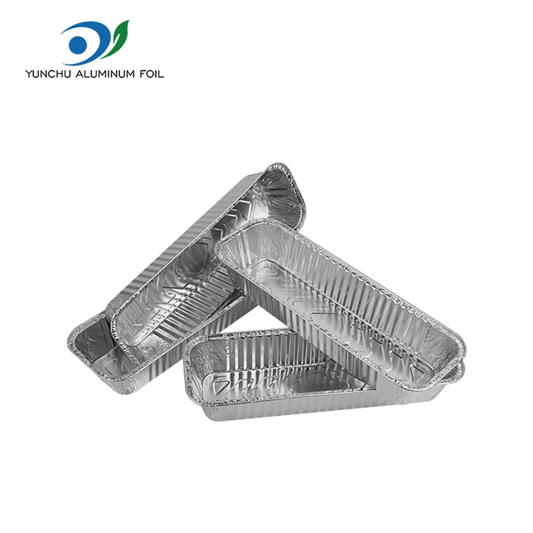 Rektangulär bakning av grill Silver aluminiumfoliebehållare