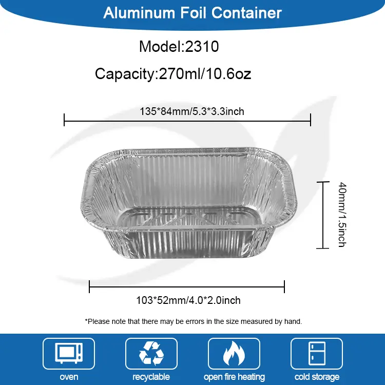 Square Air Fryer Catering Silver aluminiumfoliebehållare