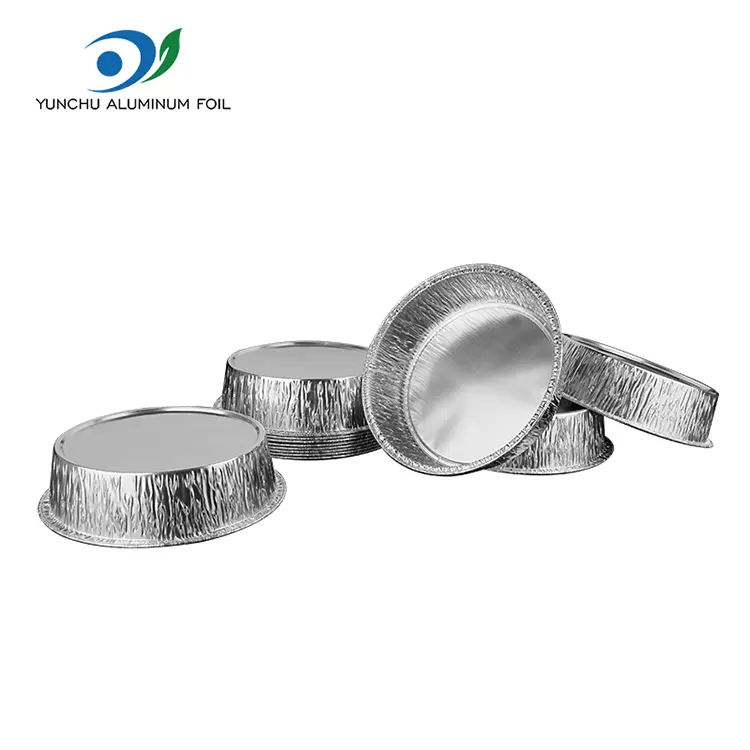 Rund luft fryer silver aluminiumfoliebehållare