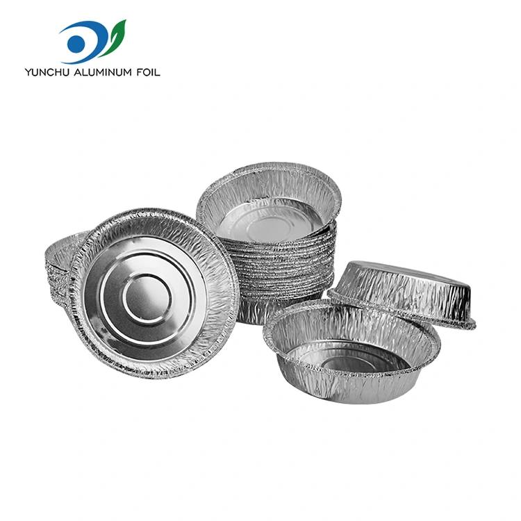 Runda luft fryer bakningsbricka silver aluminiumfoliebehållare