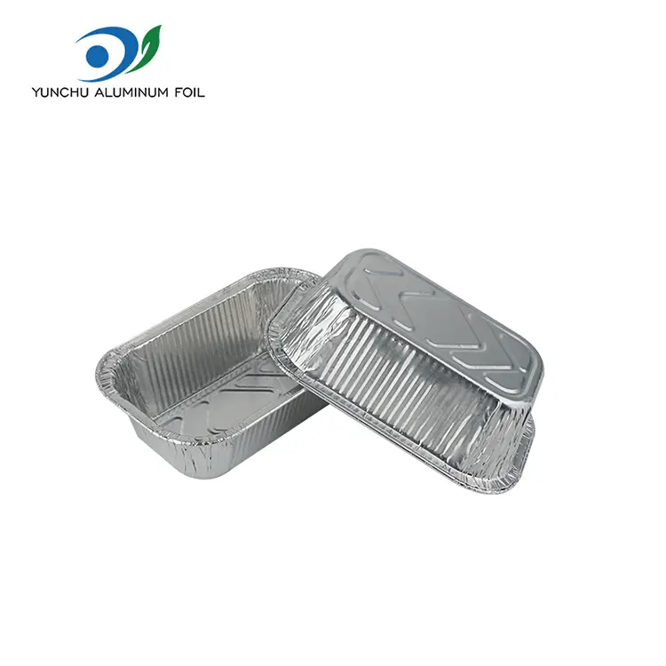 Square Air Fryer Catering Silver aluminiumfoliebehållare