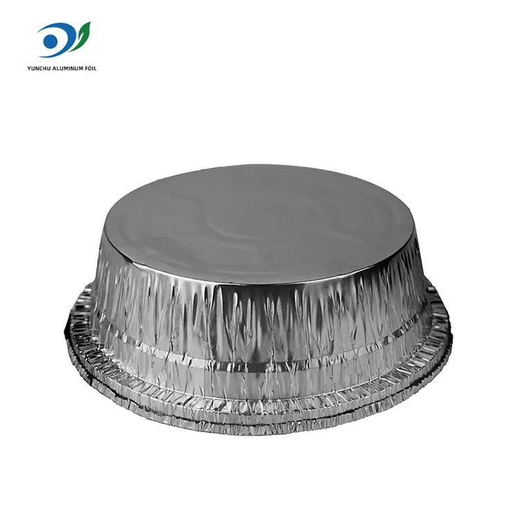 Rund luft fryer catering silver aluminiumfoliebehållare