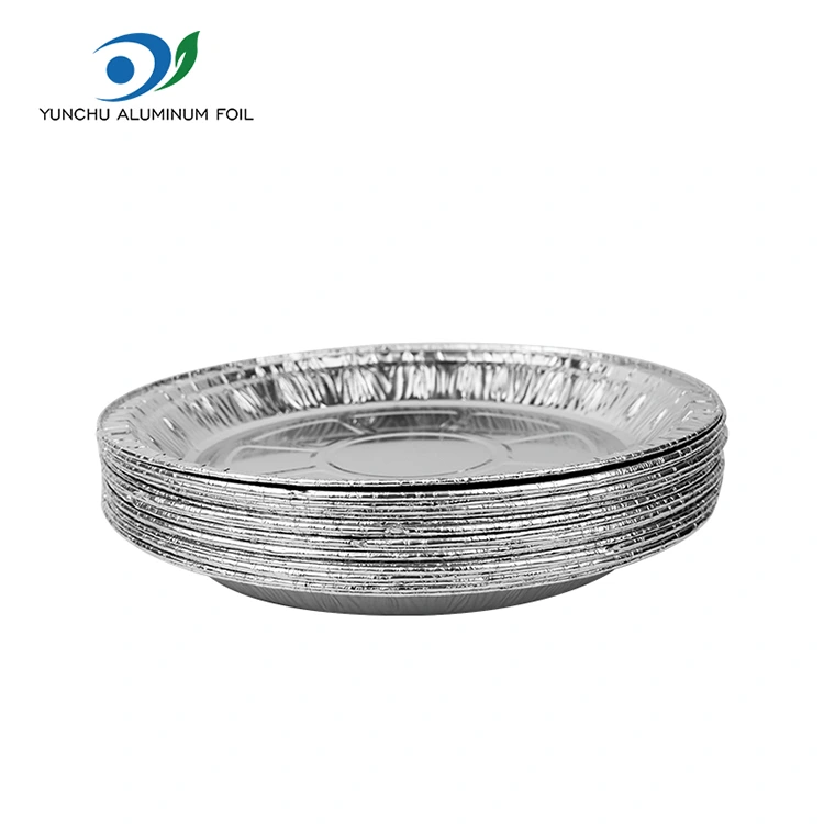 Rund luft fryer pizza silver aluminiumfoliebehållare