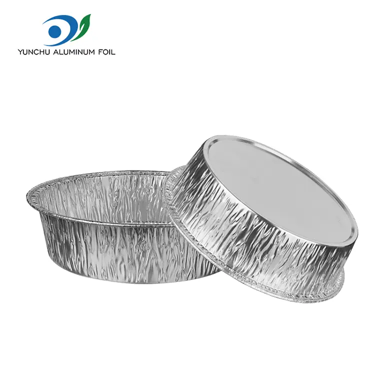 Rund luft fryer silver aluminiumfoliebehållare
