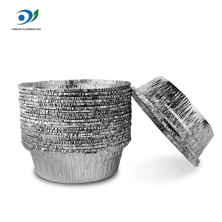 Rund luft fryer catering silver aluminiumfoliebehållare
