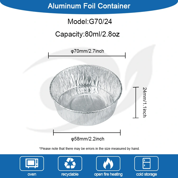 Cake Baking Cup silver aluminiumfolie matbehållare