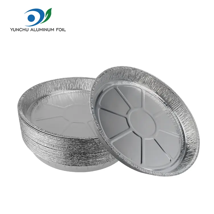 Cirkulära matsilveraluminiumfoliebehållare