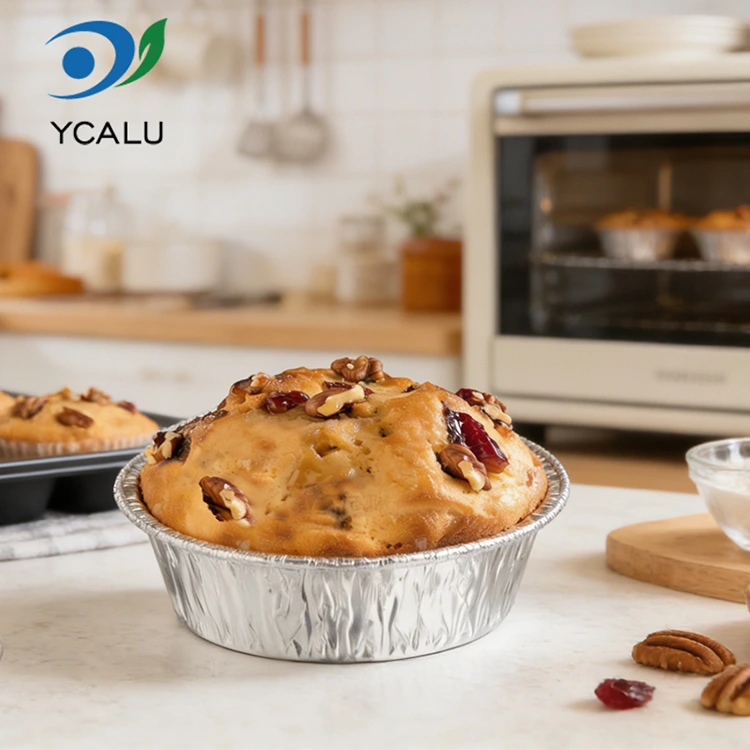 Engångsbakning Air Fryer Silver aluminiumfolie matbehållare