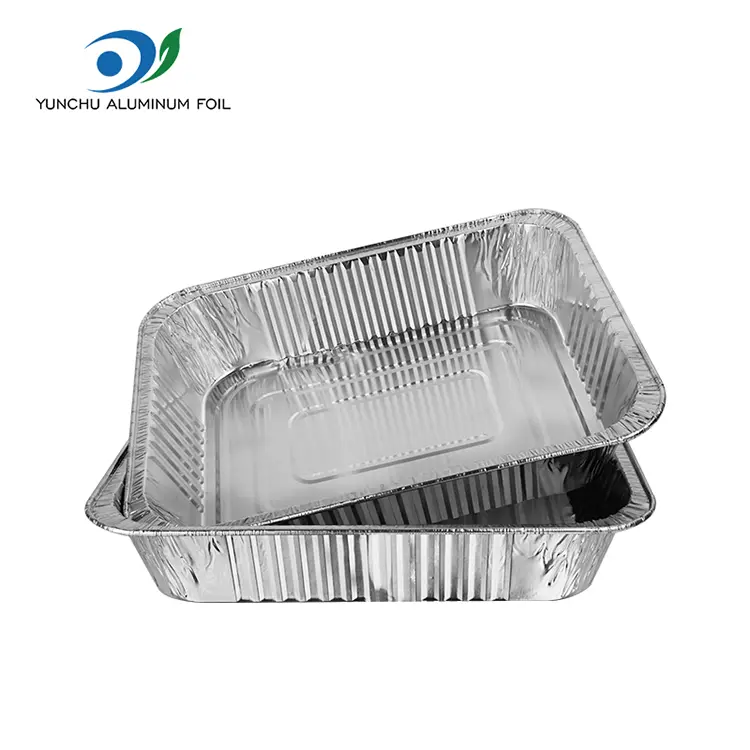 Engångsgrill takeaway silver aluminiumfoliebehållare