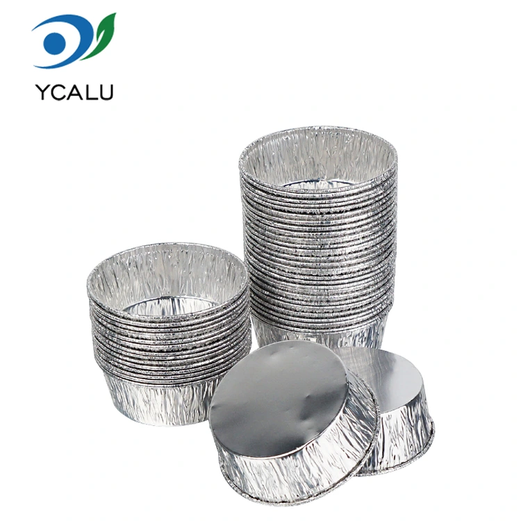 Engångs kakfat bakning Silver aluminiumfolie matbehållare