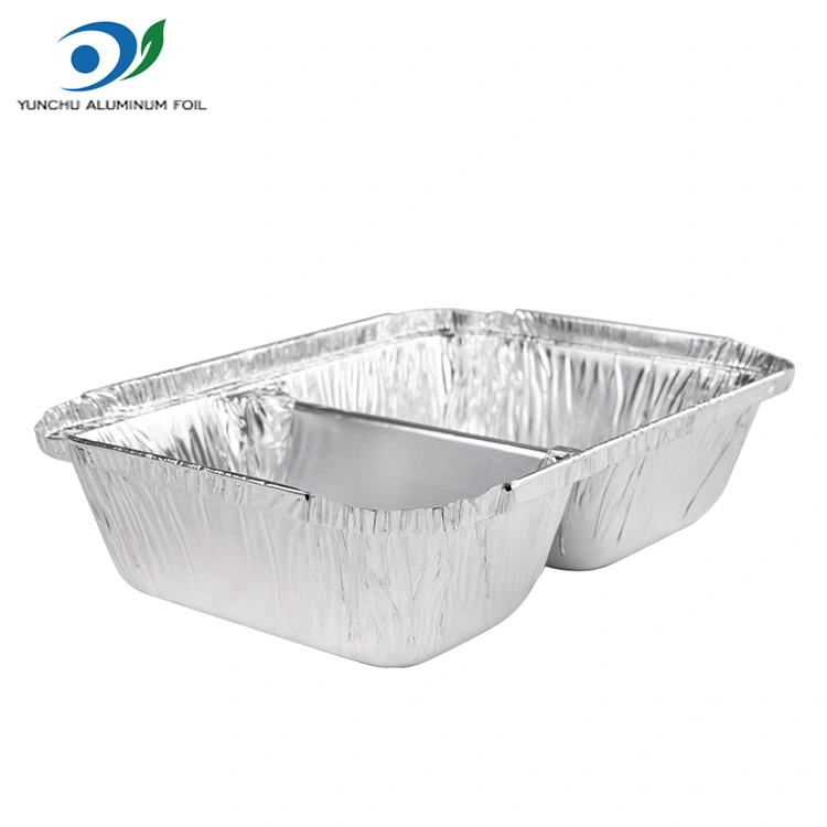 Engångsfack Fastmat silver aluminiumfoliebehållare