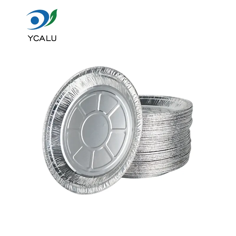 Discfritös för engångsbruk Silver aluminiumfolie matbehållare