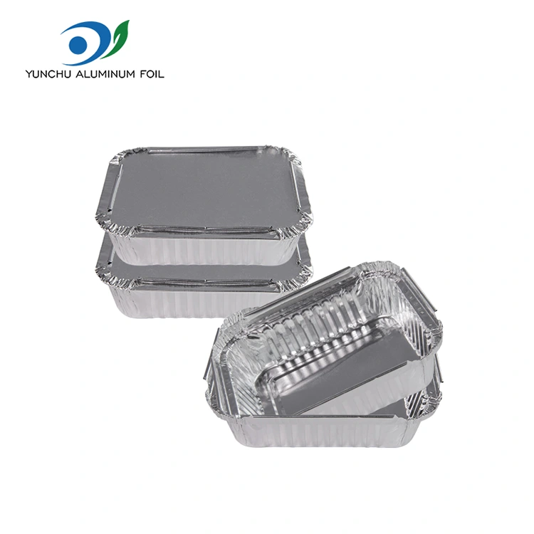 Engångsfolie Box Barbecue Silver aluminiumfoliebehållare
