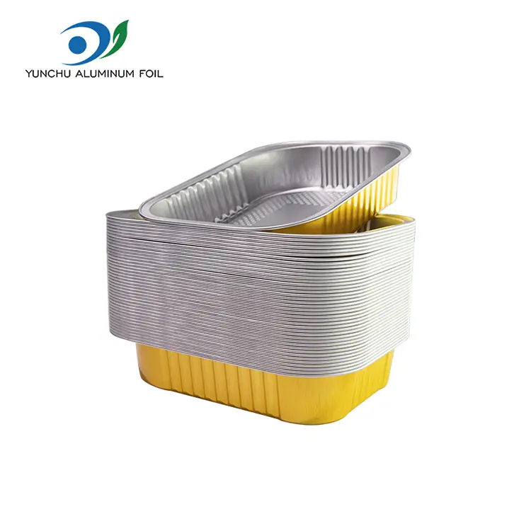 Engångs rektangulär mataluminiumfoliebehållare