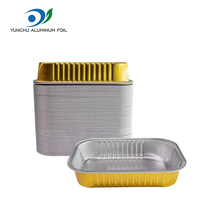 Engångs rektangulär mataluminiumfoliebehållare