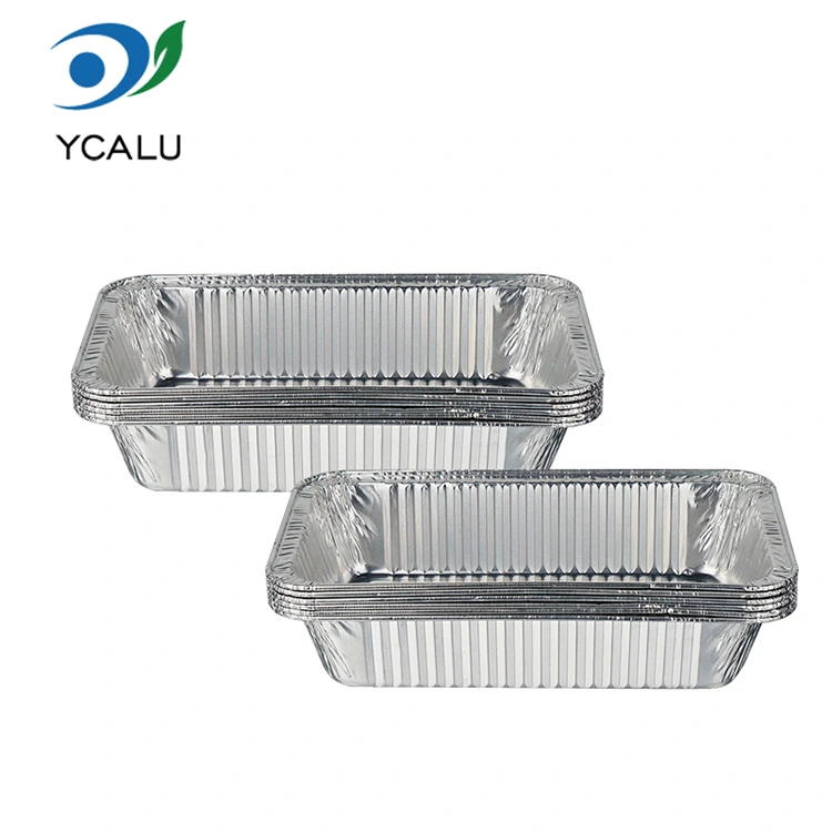 Silver Engångsgrill Air Fryer Silver Aluminiumfolie Matbehållare