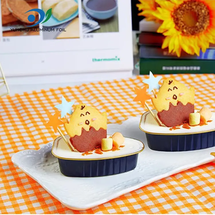 Engångsspecialformad färgmoftwall aluminiumfoliebehållare