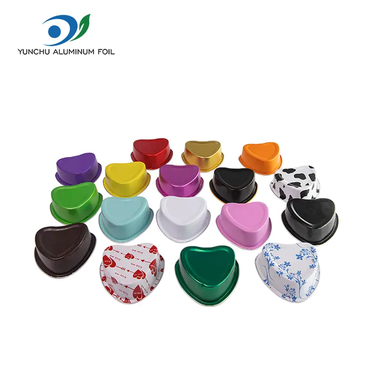 Hjärtformad stekt smidig aluminiumfoliebehållare