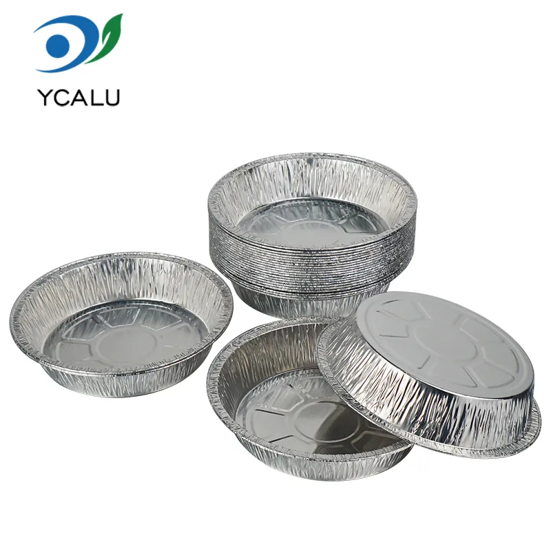Engångsbehållare av silver aluminiumfolie för bakning Engångsbehållare av silver aluminiumfolie för bakning