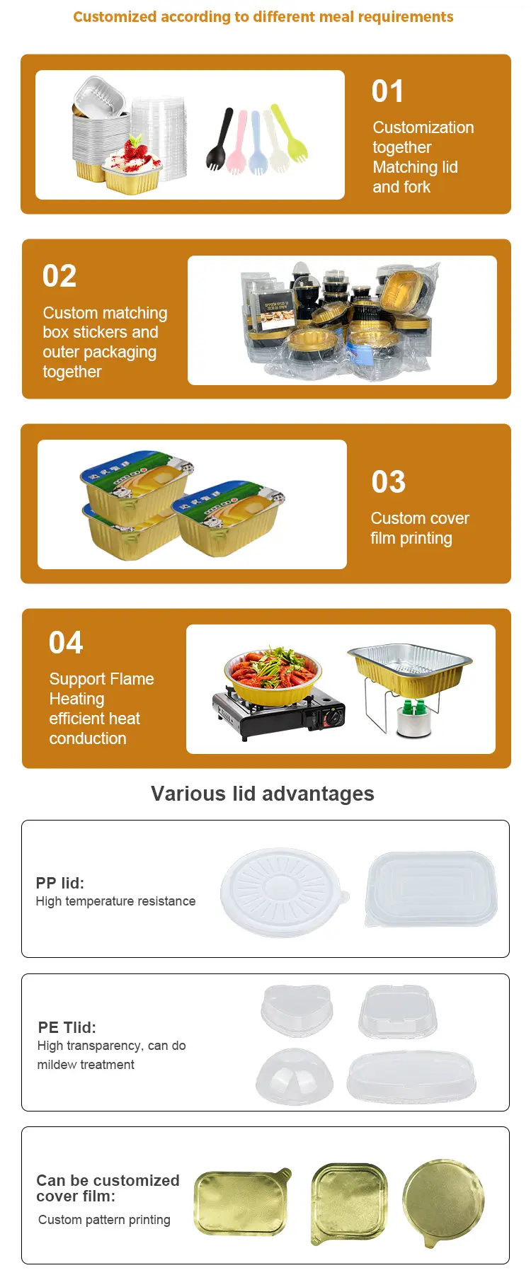 Round bowl for dessert Smoothwall Aluminum Foil Containers