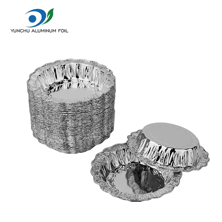 Spetsar rund bakning kaka silver aluminiumfoliebehållare