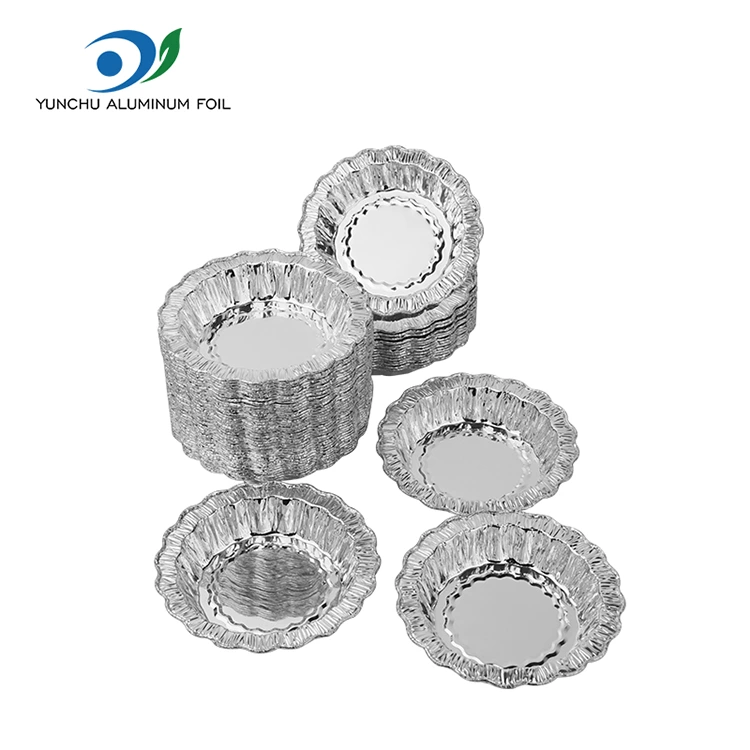 Spetsar rund bakning kaka silver aluminiumfoliebehållare