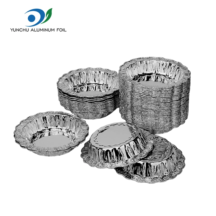 Spetsar rund bakning kaka silver aluminiumfoliebehållare