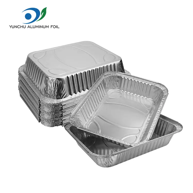 Grillplattor med stor kapacitet plattor silver aluminiumfoliebehållare