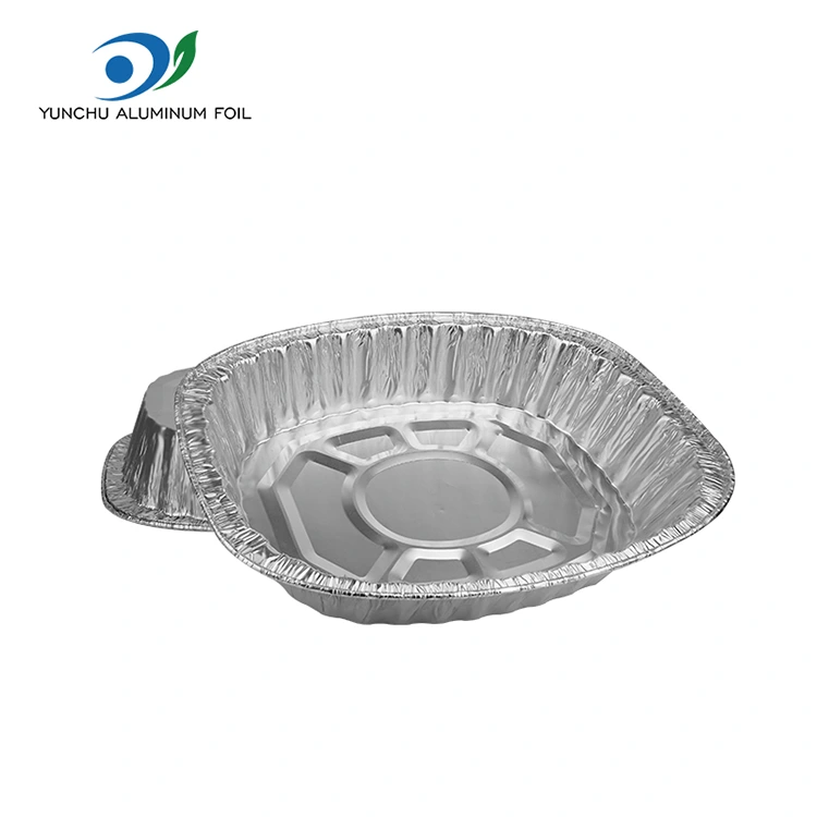 Stor kapacitet Grillad kyckling Griddle Silver aluminiumfoliebehållare