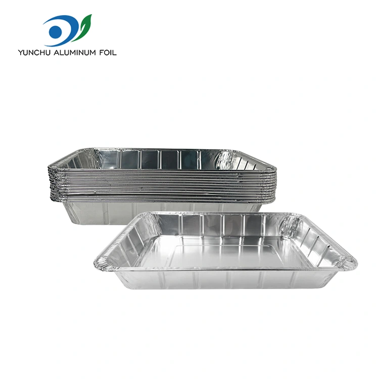 Stor grillad fisk takeaway silver aluminiumfoliebehållare