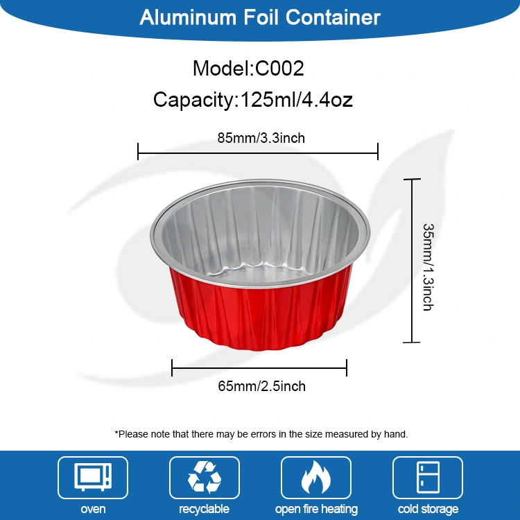 Engångsbakade färgglada cupcakes Smoothwall aluminiumfoliebehållare