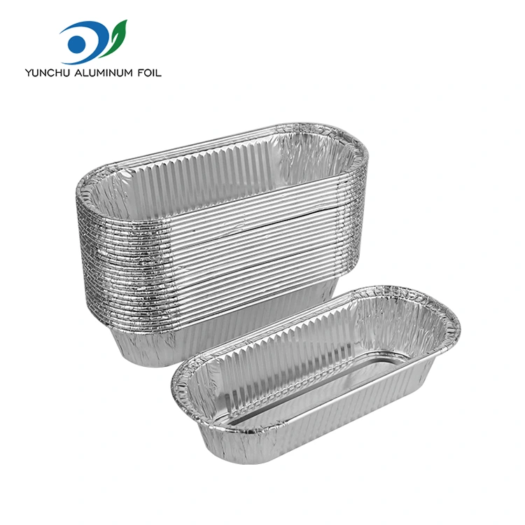 Oval Air Fryer Baking Silver aluminiumfoliebehållare