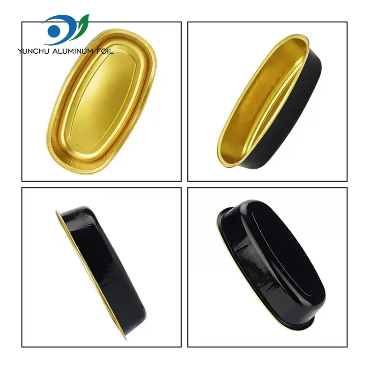 Oval Color Smoothwall aluminiumfoliebehållare