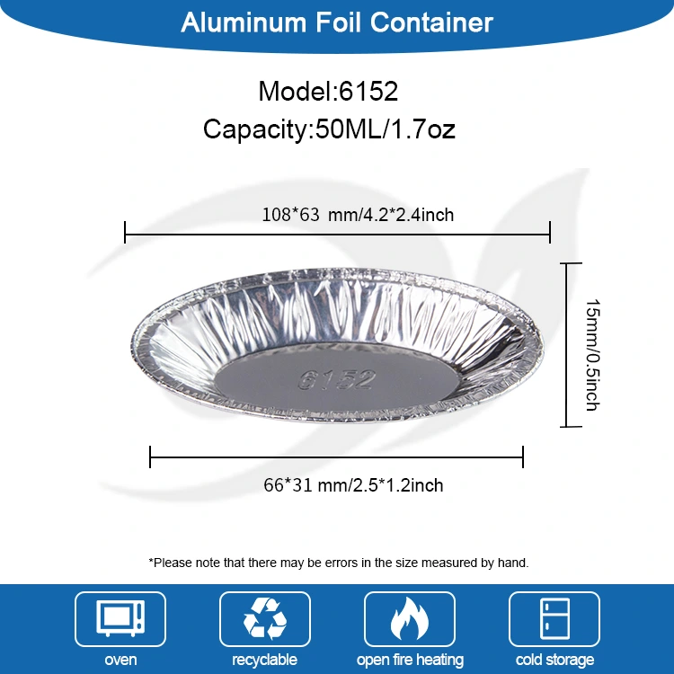 Ovala ägg tårta silver aluminiumfoliebehållare
