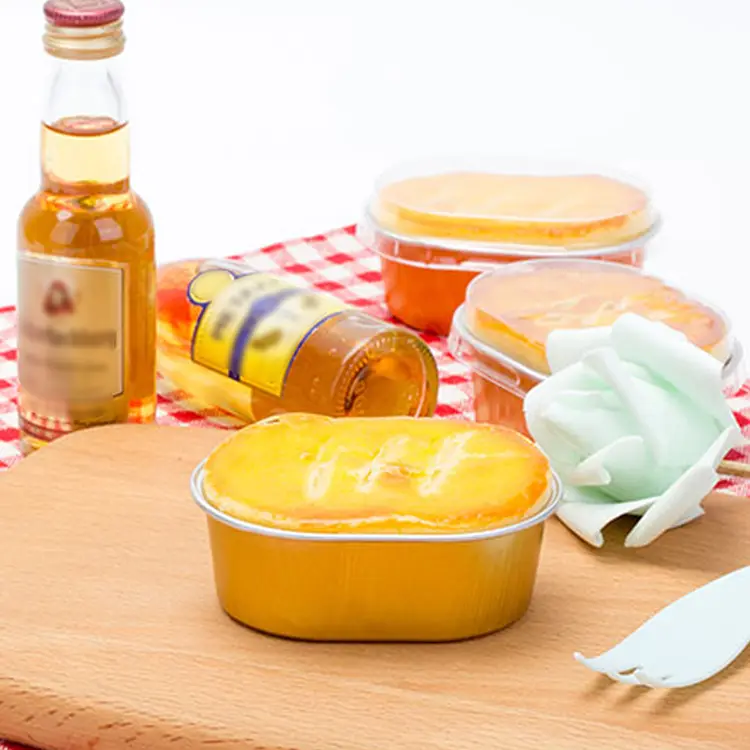 Ovala lättväggiga aluminiumfoliebehållare