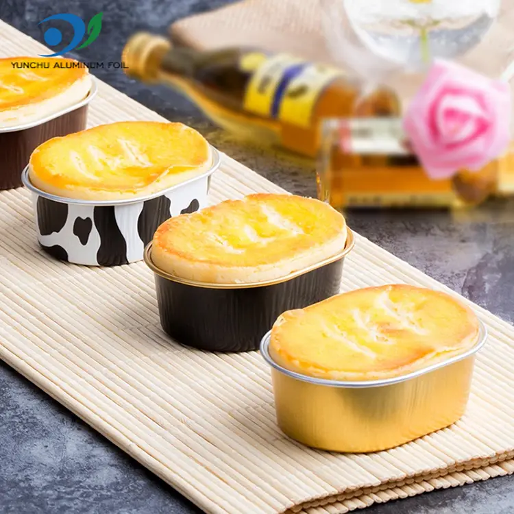 Ovala lättväggiga aluminiumfoliebehållare