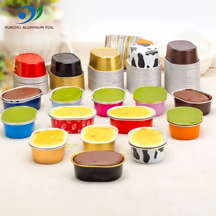 Ovala lättväggiga aluminiumfoliebehållare