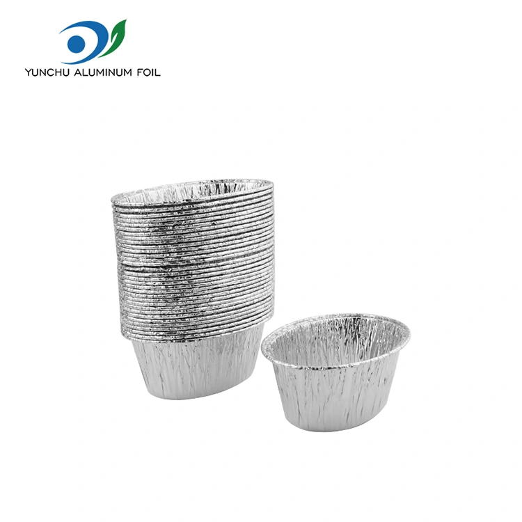Oval ångad kaka silver aluminiumfolie matbehållare