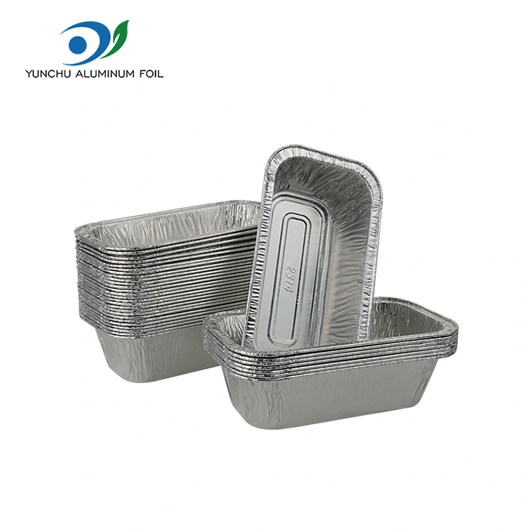 Rektangulär luft fryer bakning av silver aluminiumfoliebehållare
