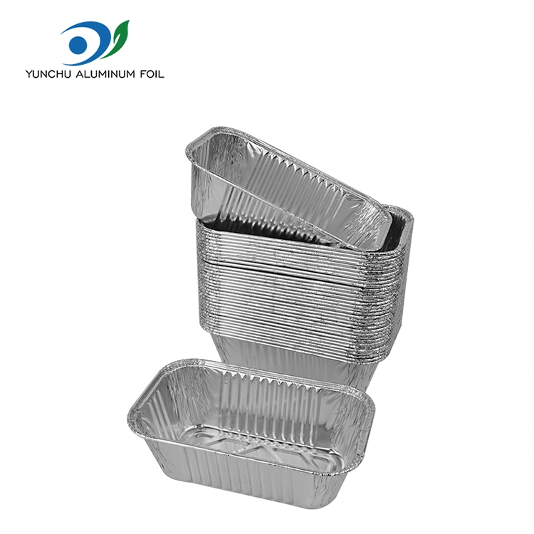 Rektangulär luft fryer grill silver aluminiumfolie containrar