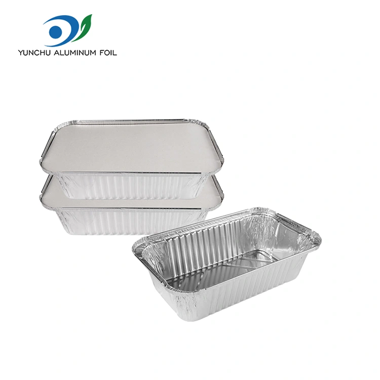 Rektangulär luft fryer förpackning av silveraluminiumfoliebehållare
