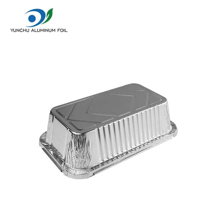 Rektangulär luft fryer förpackning av silveraluminiumfoliebehållare