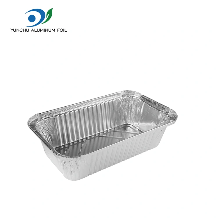Rektangulär luft fryer förpackning av silveraluminiumfoliebehållare