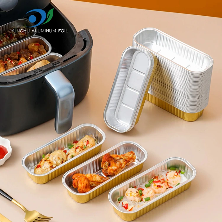 Rektangulär bakningskaka Smoothwall Aluminiumfoliebehållare