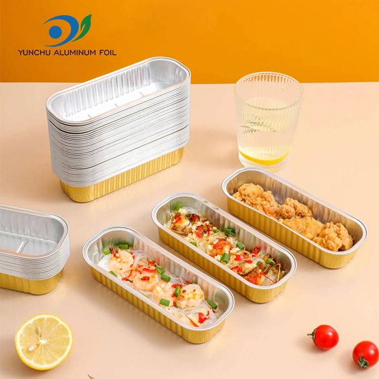 Rektangulär bakningskaka Smoothwall Aluminiumfoliebehållare