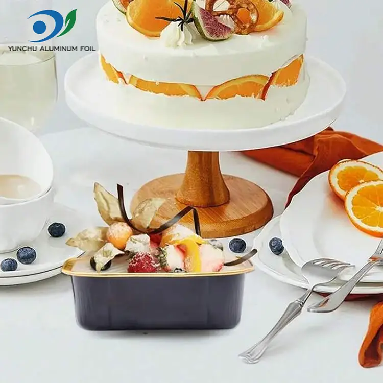 Rektangulär bakfärgsmoftwall aluminiumfoliebehållare