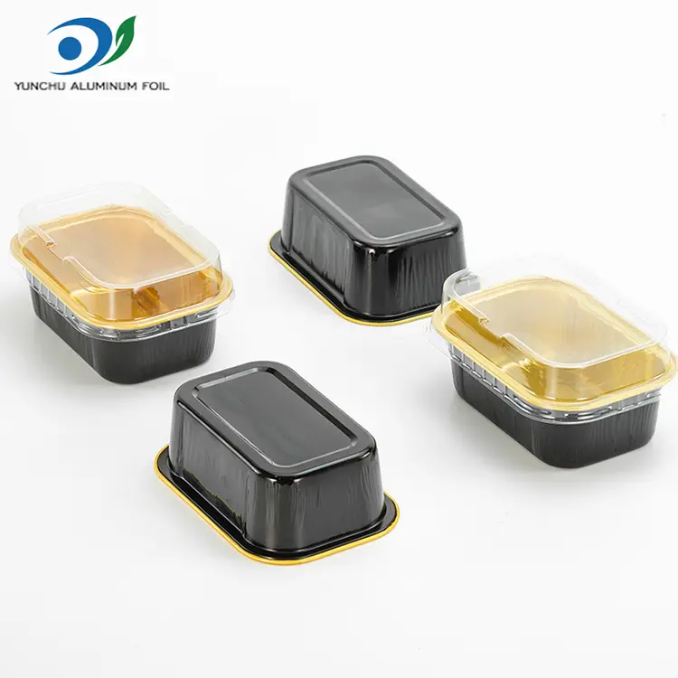Rektangulär bakfärgsmoftwall aluminiumfoliebehållare