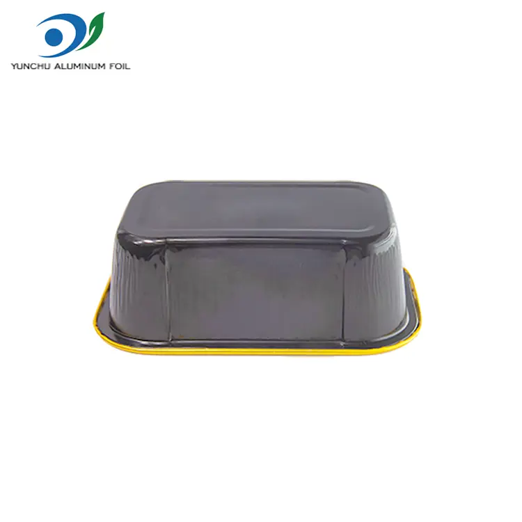 Rektangulär bakfärgsmoftwall aluminiumfoliebehållare